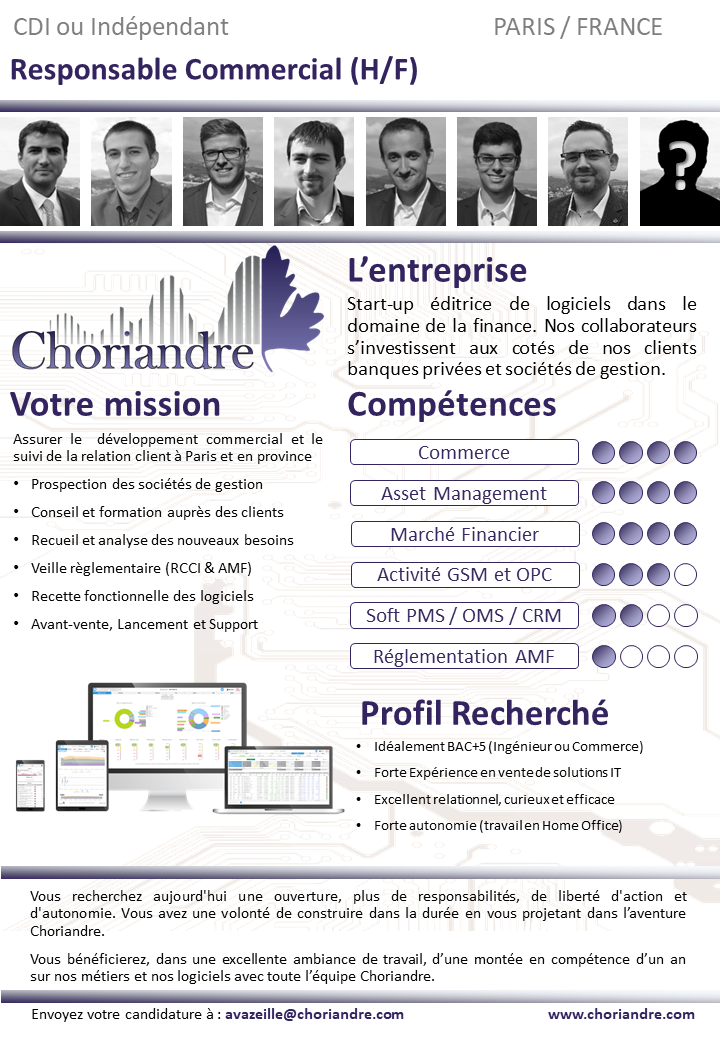 offre d'emploi responsable commercial